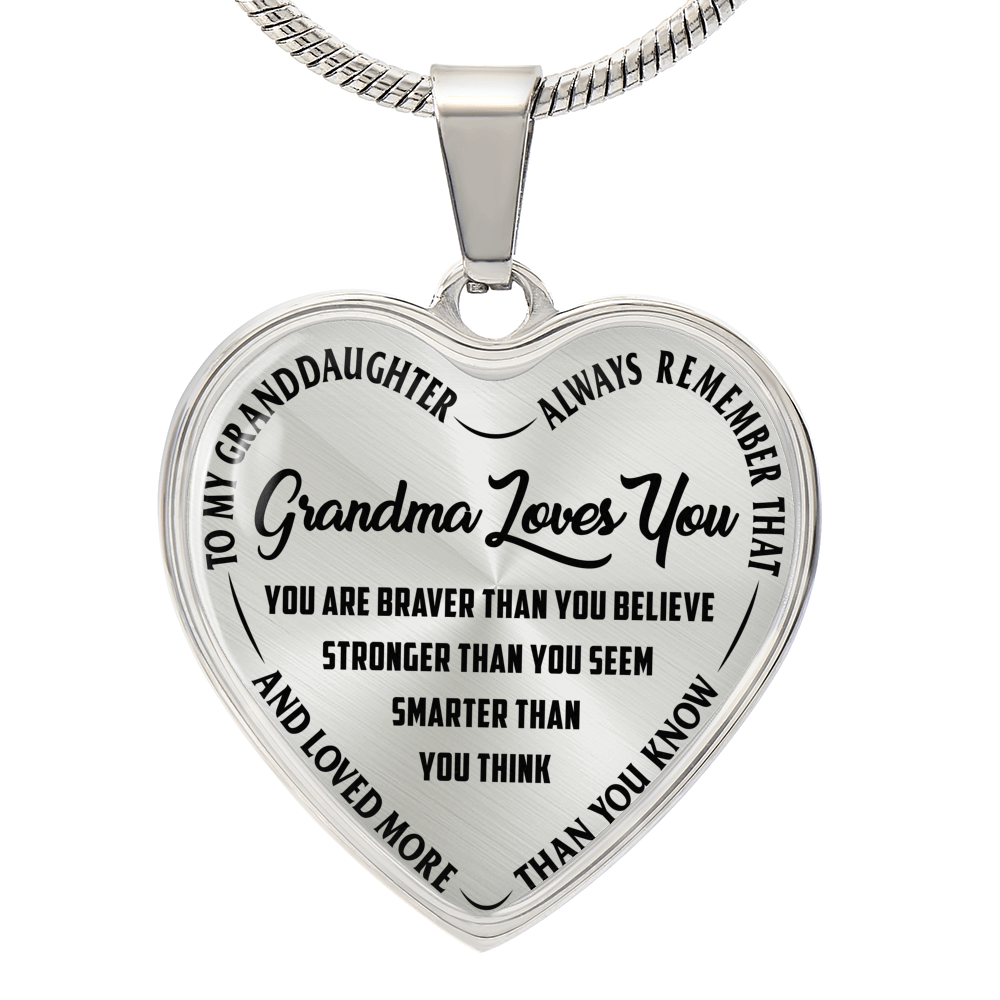 Grandma Loves You - Heart Necklace