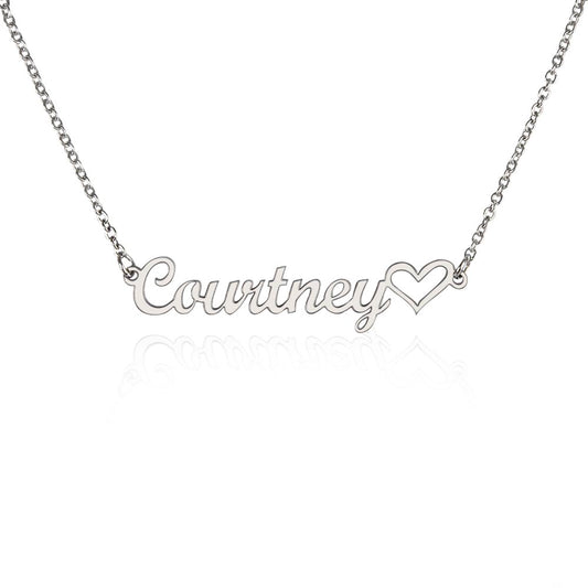 Classic Heart Style Name Necklace